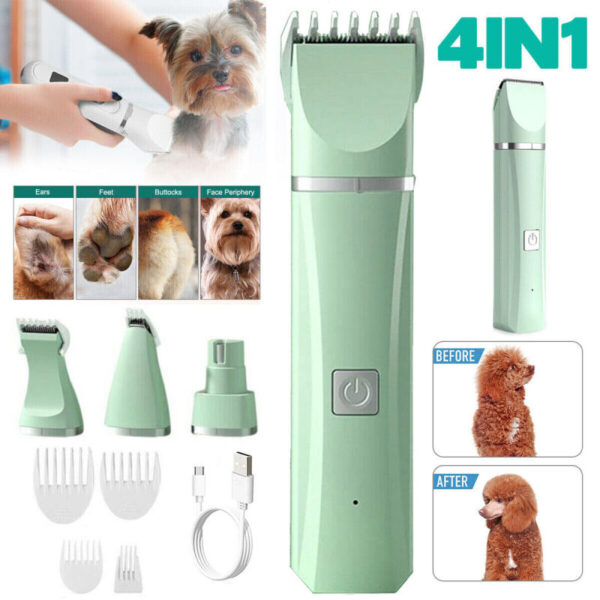 4X Professional Pet Dog Cat Clippers Hair Grooming Cordless Trimmer Shaver Kit - Image 7