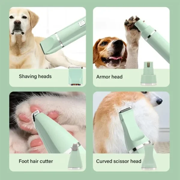 4X Professional Pet Dog Cat Clippers Hair Grooming Cordless Trimmer Shaver Kit - Image 4